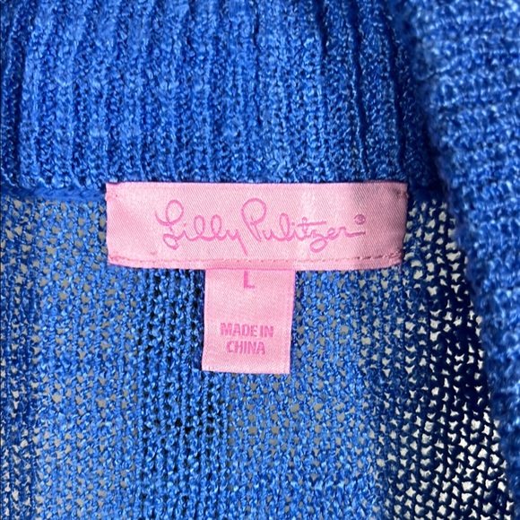Lilly Pulitzer Blue Cardigan Sweater - Picture 4 of 5